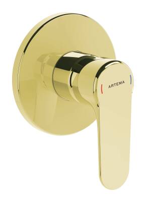 Artema Root Round Ankastre Duş Bataryası A4272823 Sıva Üstü Grubu - Altın - 1