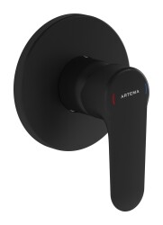 Artema Root Round Ankastre Duş Bataryası A4272836 Sıva Üstü Grubu - Mat Siyah