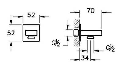 Artema Root Square Ankastre El Duşu Çıkışı A4523336 Mat Siyah - 2