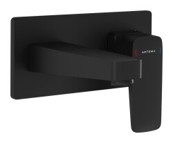 Artema Root Square Ankastre Lavabo Bataryası A4273836 Sıva Üstü Grubu - Mat Siyah