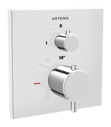 Artema Root Square Ankastre Termostatik Duş Bataryası A42669 V-Box Sıva Üstü Grubu - Krom