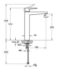 Artema Root Square Blueco Lavabo Bataryası A4273336ENR Çanak - Mat Siyah - 2