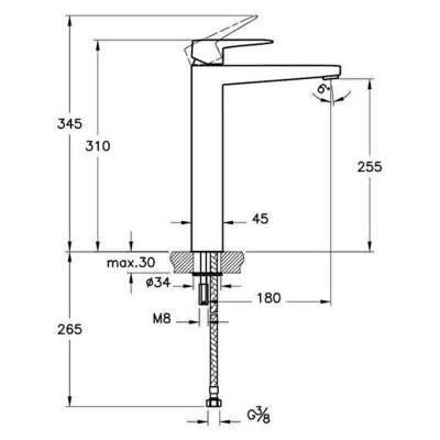 Artema Root Square Lavabo Bataryası A4273336 Çanak - Mat Siyah - 3