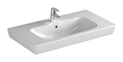 VitrA S20 Etajerli Lavabo 5523B003-0001 Dikdörtgen - 85x46 cm - Tek Armatür Delikli - Su Taşma Delikli - Beyaz
