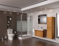 VitrA S20 Etajerli Lavabo 5523B003-0001 Dikdörtgen - 85x46 cm - Tek Armatür Delikli - Su Taşma Delikli - Beyaz - 2