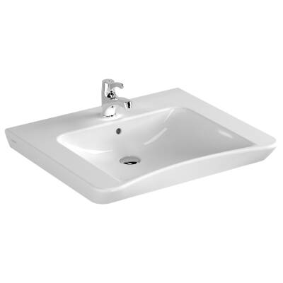 VitrA S20 Lavabo 5291L003-0001 Özel ihtiyaç - 65x56 cm - tek armatür delikli - su taşma delikli - beyaz - 1