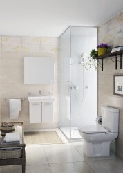 VitrA S20 Takım klozet 5293B003-0088 Arkası açık - özel ihtiyaç - 75 cm - taharet borulu - beyaz - 1