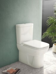 VitrA S20 Takım klozet 5512L003-0610 Duvara tam dayalı - 62 cm - taharet borulu - taharet borusu girişi sıva altı uygulamalı - beyaz - 2