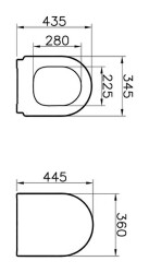 VitrA S50 Klozet kapağı 108-003R059 Duroplast - üstten sıkmalı - yavaş kapanır - kolay sök-tak - metal menteşeli - beyaz - 2