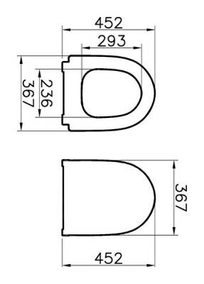 VitrA Sento Klozet kapağı 120-001-009 Slim - duroplast - üstten sıkmalı - yavaş kapanır - metal menteşeli - mat beyaz - 5