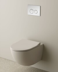 VitrA Sento Klozet kapağı 120-020-009 Slim - duroplast - üstten sıkmalı - yavaş kapanır - metal menteşeli - mat bej - 2