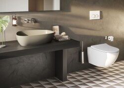 VitrA Sento Klozet kapağı 130-001-009 Slim - duroplast - üstten sıkmalı - yavaş kapanır - metal menteşeli - mat beyaz - 3