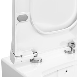 VitrA Sento Klozet kapağı 130-003R009 Slim - duroplast - üstten sıkmalı - yavaş kapanır - kolay sök-tak - metal menteşeli - beyaz - 4