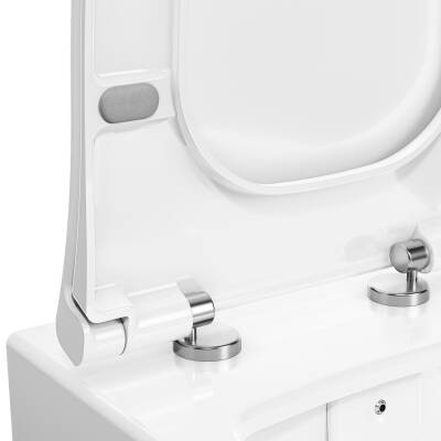 VitrA Sento Klozet kapağı 130-003R009 Slim - duroplast - üstten sıkmalı - yavaş kapanır - kolay sök-tak - metal menteşeli - beyaz - 4