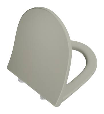VitrA Sento Klozet kapağı 130-020-009 Slim - duroplast - üstten sıkmalı - yavaş kapanır - metal menteşeli - mat bej - 1
