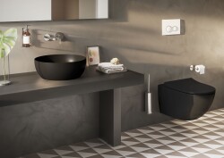 VitrA Sento Klozet kapağı 130-083-009 Slim - duroplast - üstten sıkmalı - yavaş kapanır - metal menteşeli - mat siyah - 2