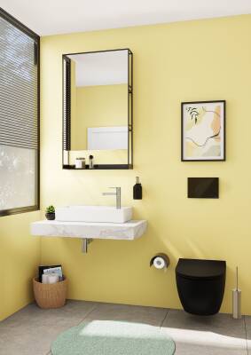 VitrA Sento Klozet kapağı 130-083R009 Slim - duroplast - üstten sıkmalı - yavaş kapanır - kolay sök-tak - metal menteşeli - mat siyah - 3