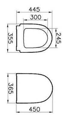VitrA Sento Klozet kapağı 86-003-509 Duroplast - üstten sıkmalı - yavaş kapanır - metal menteşeli - beyaz - 2