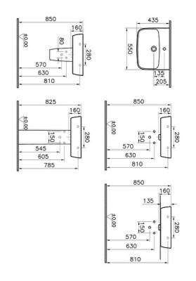 VitrA Shift Çanak lavabo 7076B003-0973 Dikdörtgen - 55x44 cm - tek armatür delikli - su taşma delikli - beyaz - 2