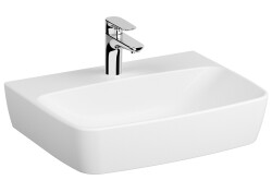 VitrA Shift Çanak lavabo 7077B003-0937 Dikdörtgen - 60x46 cm - tek armatür delikli - su taşma deliksiz - beyaz