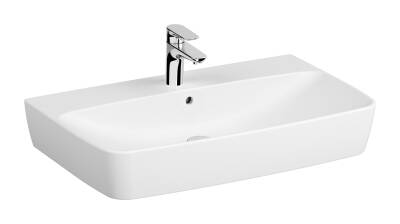 VitrA Shift Çanak lavabo 7080B003-0973 Dikdörtgen - 80x50 cm - tek armatür delikli - su taşma delikli - beyaz - 1