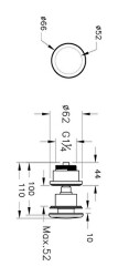 VitrA Sifon tapası 6392L401-0159 Clean - mat beyaz