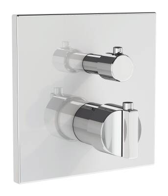 VitrA Suit Ankastre Termostatik Duş Bataryası A42873 Sıva Üstü Grubu - V-Box - Krom - 1