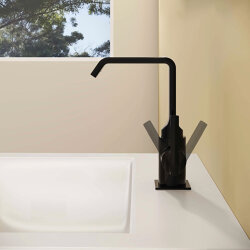VitrA Suit Lavabo Bataryası A4261639 Yandan - Parlak Siyah - 4