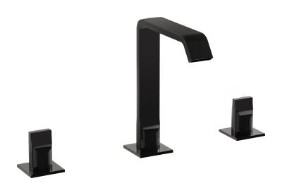 VitrA Suit Lavabo Bataryası A4278439 3 Delikli - Parlak Siyah - 1