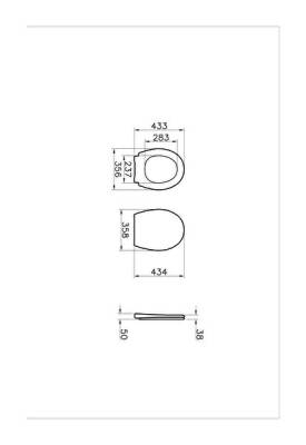 VitrA Universal Klozet kapağı 109-003-901 Alttan sıkmalı - kolay sök-tak - plastik menteşeli - beyaz - 2