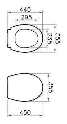 VitrA Universal Klozet kapağı 84-003-509 Duroplast - üstten sıkmalı - yavaş kapanır - metal menteşeli - beyaz - 2