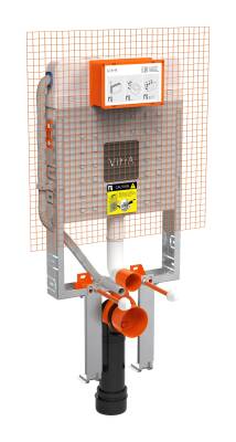 VitrA V8 Gömme Rezervuar 768-1850-02 Asma klozetler için ayarlanabilir kalın metal ayaklı - 2 - 5/4 L - 1