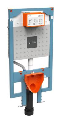 VitrA V8 Gömme Rezervuar 768-5801-01 Asma Klozetler İçin Karkas Veya Profil Sistemlere Montaj Alçıpan Uygulama - 3/6 L (9 cm - Gider Genişliği) - 1