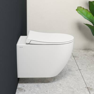 VitrA Universal Klozet Kapağı 110-003-009 Slim - Duroplast - Üstten Sıkmalı - Yavaş Kapanır - Metal Menteşeli - Beyaz - 3