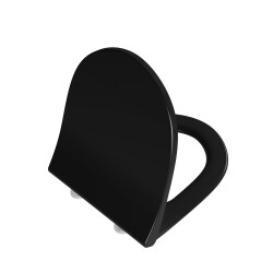 VitrA Sento Klozet kapağı 130-070-009 Slim - Duroplast - Üstten Sıkmalı - Yavaş Kapanır - Metal Menteşeli - Parlak Siyah
