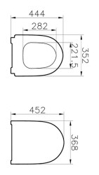 VitrA Sento Klozet kapağı 130-070-009 Slim - Duroplast - Üstten Sıkmalı - Yavaş Kapanır - Metal Menteşeli - Parlak Siyah - 2
