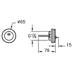 VitrA Lavabo Yuvarlak Süzgeci A45137 Sabit - Krom - 2