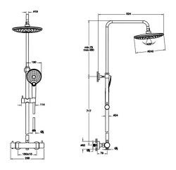 Artema AquaHeat Bliss 240 2F Duş Sistemi A4720534 Fırçalı Nikel - 3