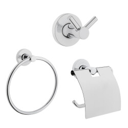 VitrA Base 100 A44202 Aksesuar Seti 3 Parça - Krom