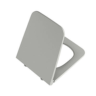 VitrA Equal 119-476R009 Klozet Kapağı Slim, Yavaş Kapanır, Mat Taş Gri - 1