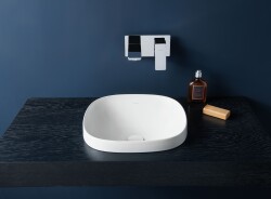 VitrA Frame Tezgahüstü Lavabo 5654B403-0016 Yuvarlak - Kompakt - 40x39 cm - Armatür Deliksiz - Su Taşma Deliksiz - Clean - Beyaz - 2