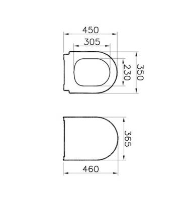 VitrA Integra Round Rim-Ex Asma Klozet, Soft Kapak ve Gömme Rezervuar Seti - 6