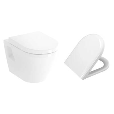 VitrA Integra Round Rim-Ex Asma Klozet ve Soft Kapak Takımı - Beyaz - 1