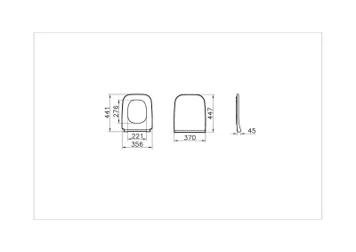 VitrA Integra Square Rim-Ex Duvara Tam Dayalı Klozet Seti - Kapak ve İç Takım Dahil - 4