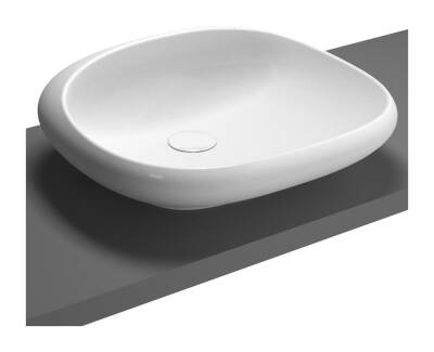 VitrA İstanbul Çanak Lavabo 4520B403-0016 Dikdörtgen - 55x52 cm - Armatür Deliksiz - Su Taşma Deliksiz - Clean - Beyaz - 1