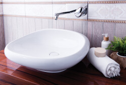VitrA İstanbul Çanak Lavabo 4520B403-0016 Dikdörtgen - 55x52 cm - Armatür Deliksiz - Su Taşma Deliksiz - Clean - Beyaz - 2