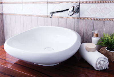 VitrA İstanbul Çanak Lavabo 4520B403-0016 Dikdörtgen - 55x52 cm - Armatür Deliksiz - Su Taşma Deliksiz - Clean - Beyaz - 2