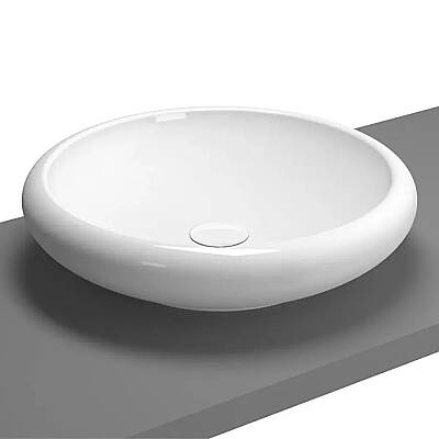 VitrA İstanbul Çanak lavabo 4522B403-0016 Yuvarlak - kompakt - 50x50 cm - armatür deliksiz - su taşma deliksiz - Clean - beyaz - 1