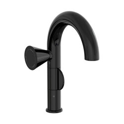 VitrA Liquid Lavabo Bataryası A4275539 Soldan Kullanım - Parlak Siyah