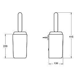 VitrA Liquid Tuvalet Fırçalığı A4456639 Parlak Siyah - 2